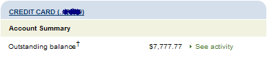 account balance: $7,777.77